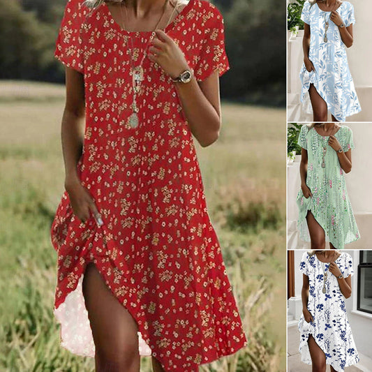 👗Női alkalmi sokoldalú nyomtatott ruha