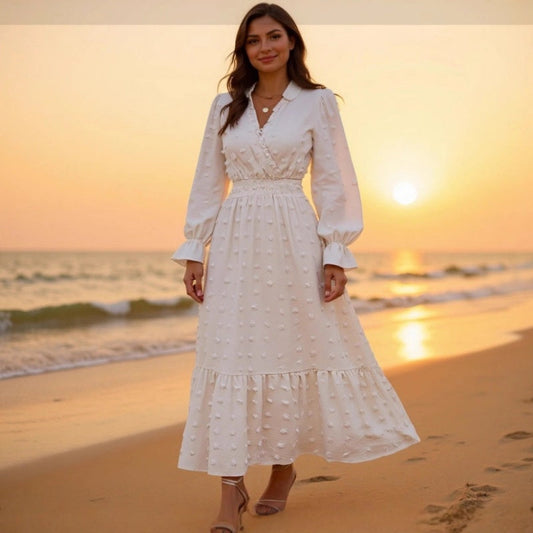 🌟Elegáns hosszú ujjú A-vonalú ruha