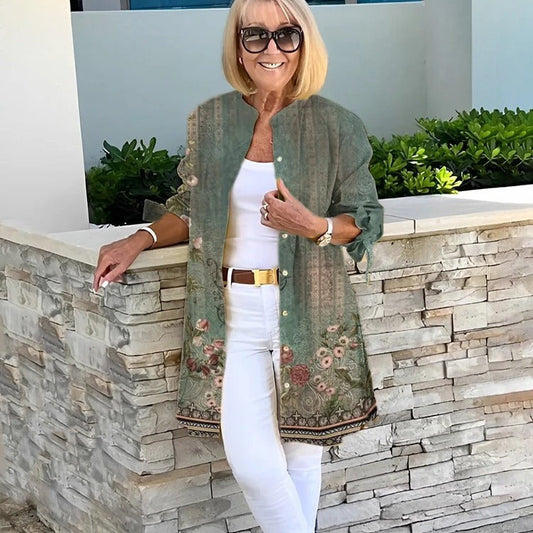 📀100% pamut hosszú ujjú ing, retró stílusban