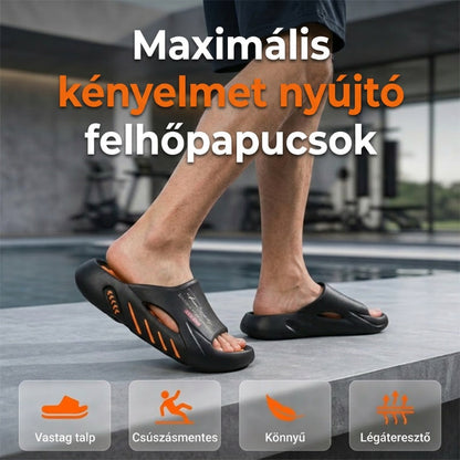 🔥 Csúszásmentes, vastag talpú, felhő alakú papucsok 🏖️🌊