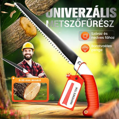 🌿 50% KEDVEZMÉNY MOST! ⚡ Könnyű és éles univerzális metszőfűrész tokban – SK5 acél, gyors vágás🔪
