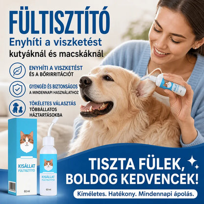 🐾1+1 INGYEN🐶🐱 Háziállatok fülének tisztítására szolgáló termék  kíméletes, kutyák és macskák számára biztonságos  🌿
