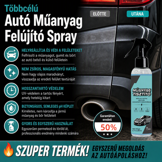 🔥Többcélú, hatékony autó műanyag-felújító spray