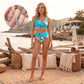 🌸🌿 Női virágmintás, magas derekú bikini szett (EU S-XL) 🌊👙