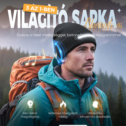 🤠Tölthető Bluetooth-es Világító Sapka