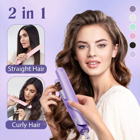 💇‍♀️2 az 1-ben mini hajsütővas és hajvasaló