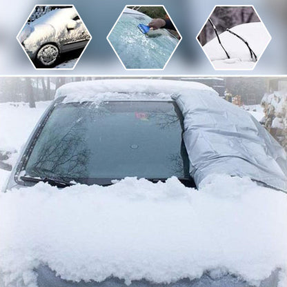 ❄️☀️ 50% kedvezmény! Szélvédő hó- és fagyvédő burkolat (hátsó tükör védelemmel) 🔥
