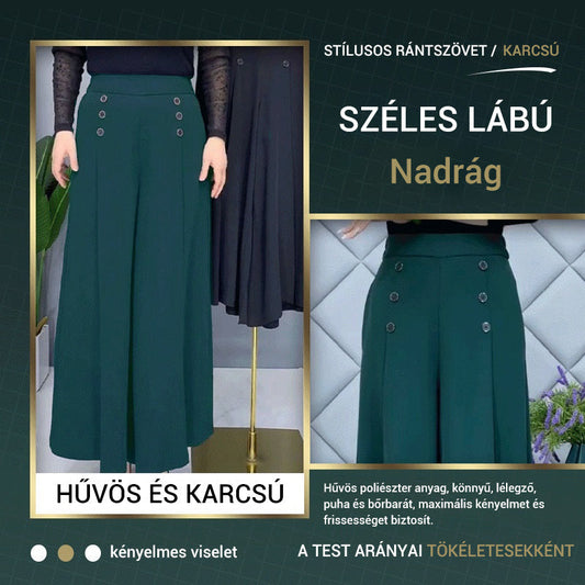 🔥Nyári kiárusítás: 40%-os kedvezmény✨Hűvös és elegáns, elegáns, széles szárú, rakott nadrág❄️