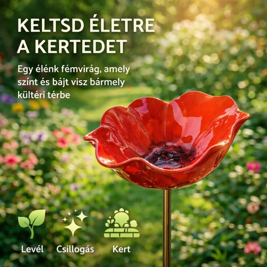 🌸Kézzel készített fém virágkert-támasz🐦