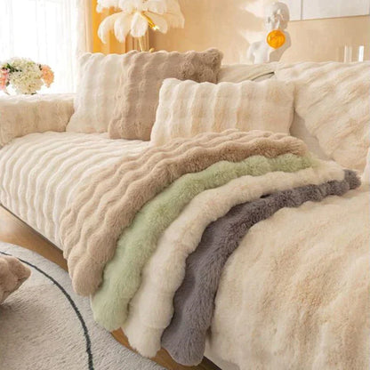Megvastagított nyúlszőr kanapéhuzat