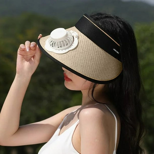 🌞Nyári akció 50% kedvezménnyel🔥Okos ventilátoros napvédő sapka