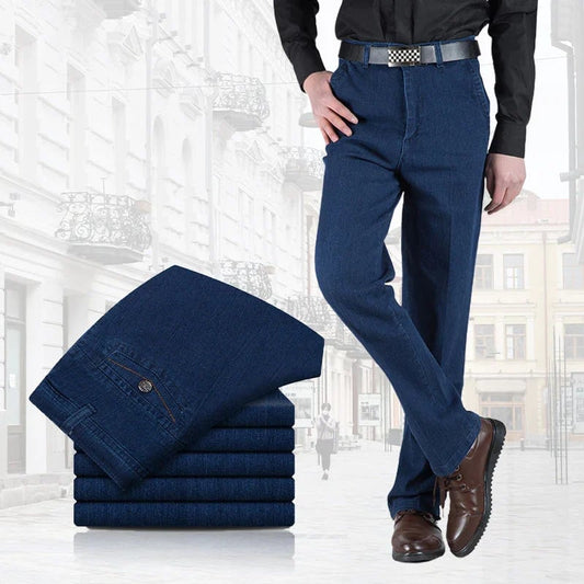 👖[Summer Essentials] Férfi egyenes szárú, magas derekú farmerek