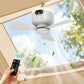 🌬️ Újratölthető mennyezeti ventilátor LED lámpákkal – Hűvös és világos bárhol ✨