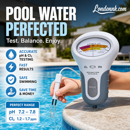 🏊 pH- és Cl₂-klórmérő – A medence pH-értékének és klórtartalmának pontos mérése – Egyszerű, gyors, megbízható 💧