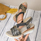 🌞Nyári kiárusítás: 40%-os kedvezmény👡Női Divat Nyitott Sarokú Wedge Sandálok🏖️