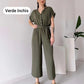 2025💖 Női V-nyakú rövid ujjú V-nyakú alkalmi alkalmi Jumpsuit