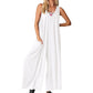 Női alkalmi V-nyakú, ujjatlan, széles szárú, széles szárú Jumpsuit