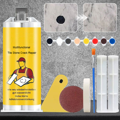 💧 Csempe- és kőrepedés-javító készlet, vízálló, színben illeszkedő 🧱  Vásároljon 1 kap 1 ingyenes