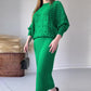 ✨✨Knit Openwork hosszú ujjú felső és ujjatlan ruha készlet
