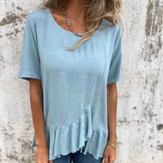 💗2025💗Női laza kerek nyakú alkalmi póló