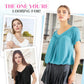 【S-4XL】👚Női alkalmi rakott V-nyakú, rövid ujjú felső