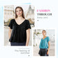 【S-4XL】👚Női alkalmi rakott V-nyakú, rövid ujjú felső