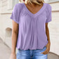 【S-4XL】👚Női alkalmi rakott V-nyakú, rövid ujjú felső