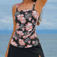 🌸Női Vintage hasi ellenőrzés két darab Tankini fürdőruhák🩱