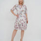 💝Utolsó 50 darab🌹Ingyenes rózsaszín nyaklánc🌹Elegáns sifon hosszú pliszírozott ruha rövid ujjakkal👗