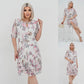 💝Utolsó 50 darab🌹Ingyenes rózsaszín nyaklánc🌹Elegáns sifon hosszú pliszírozott ruha rövid ujjakkal👗