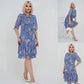 💝Utolsó 50 darab🌹Ingyenes rózsaszín nyaklánc🌹Elegáns sifon hosszú pliszírozott ruha rövid ujjakkal👗