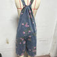 🌸2025 Új Divat🌸 Vintage Virágmintás Farmer Overall