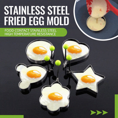 🍳Rozsdamentes acél tükörtojás formák💖