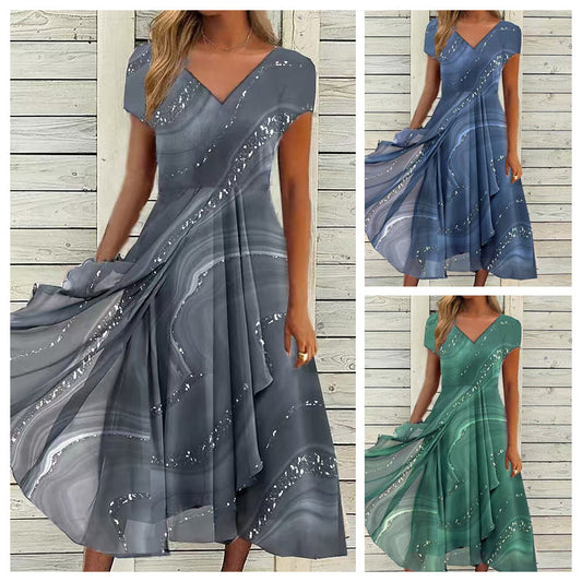 Lenge V-nyakú maxi ruha