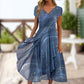 Lenge V-nyakú maxi ruha