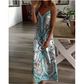 【S-2XL】👗Női retro nyomtatás V-nyakú ujjatlan ruha