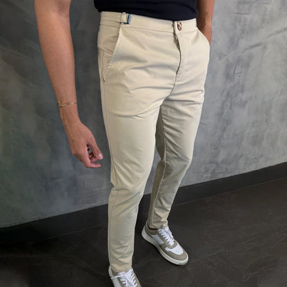 💖👖Férfi nadrág Slim Fit rugalmas derékkal