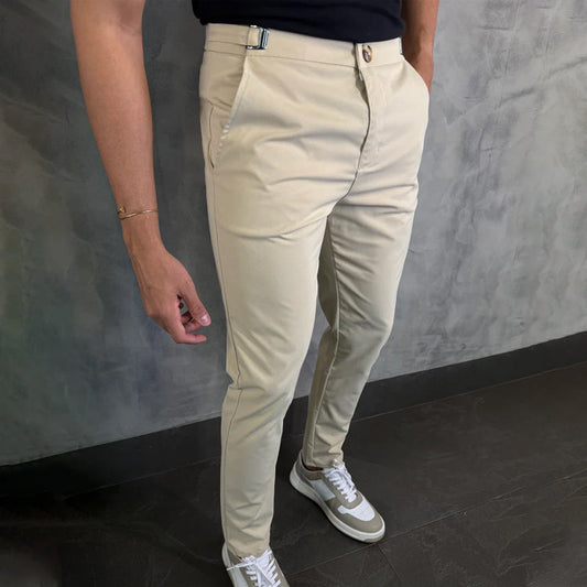 💖👖Férfi nadrág Slim Fit rugalmas derékkal