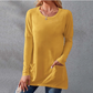 🔥 [M-5XL] 🌸👚 Női Kényelmes Hosszú Ujjú Póló Kerek Nyakkal és Zsebbe
