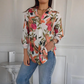 🌺Elegáns növények nyomtatott gombos ing