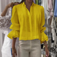 【S-3XL】✨🌼Kecses, fodros ujjú ing rakott mintával