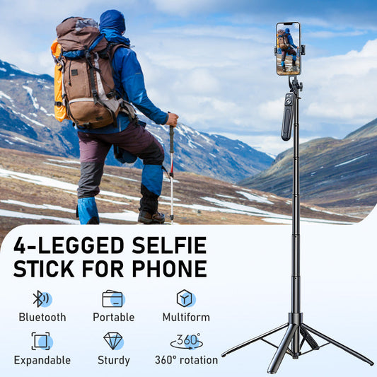 📱 50% kedvezmény! Négylábú szelfibot – egy gombnyomással kinyitható, 180 cm-re nyújtható, és bármilyen felületen sziklaszilárd! ✨🎥