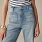 【M-4XL】👖 Haspántos széles szárú farmer