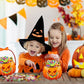 🎃 Készen állsz a „csokit vagy csínyt” játékra? – 10 cipzáras és fogantyús halloweeni tökzsák.