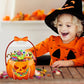 🎃 Készen állsz a „csokit vagy csínyt” játékra? – 10 cipzáras és fogantyús halloweeni tökzsák.