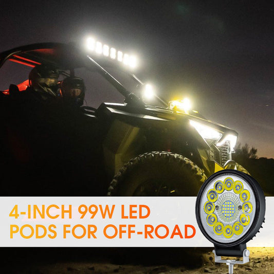 ✨4 hüvelykes, 99 W-os LED-es lámpatest terepjáró használatra