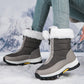 【EU36-42】❄️Női téli csizma PU-ból, pamut béléssel és polár béléssel