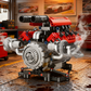 🔥 Dübörgő V8-as motor modell! 🚘 Tanulmányozza az autóipari mechanikai szerkezetet 👨‍🔧
