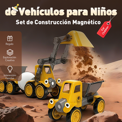 🚜Mágneses járműépítő készlet