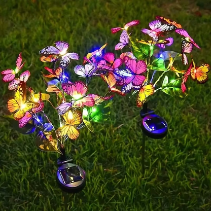 🦋 Napenergiával működő, vízálló kültéri pillangólámpa 💐